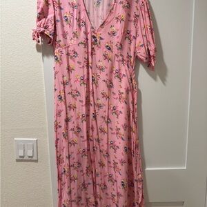 Faithfull the Brand Pink Floral Dress